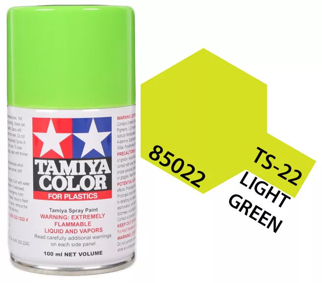 Tamiya TS-22 Light Green Lacquer Spray Paint, 100ml product photo
