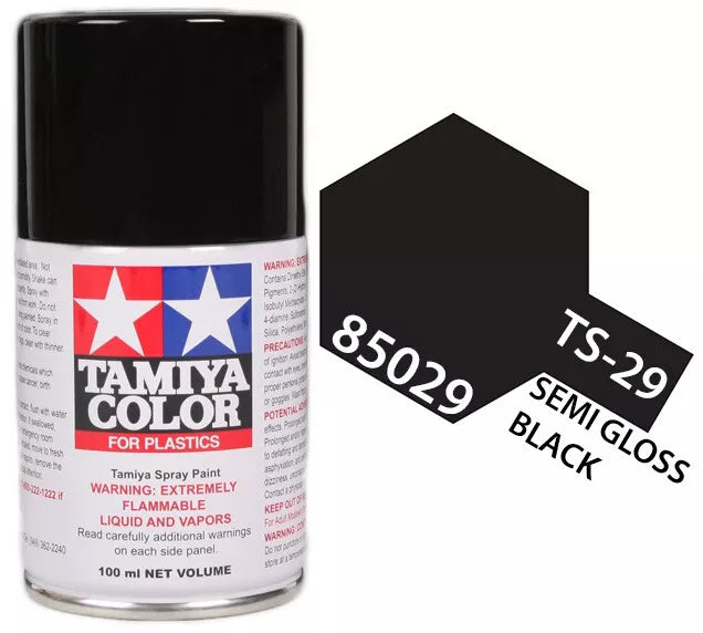 Tamiya TS-29 Semi Gloss Black Lacquer Spray Paint, 100ml product photo