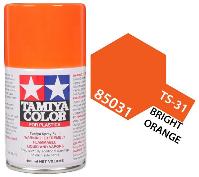 Tamiya TS-31 Bright Orange Lacquer Spray Paint, 100ml product photo