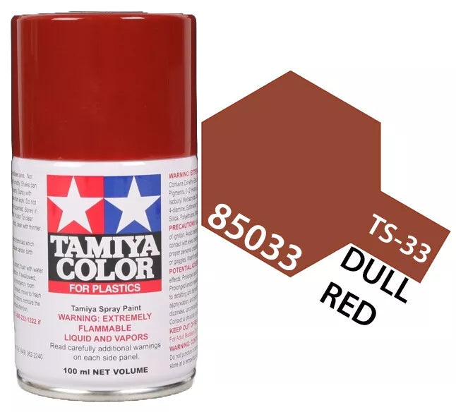 Tamiya TS-33 Dull Red Lacquer Spray Paint, 100ml product photo