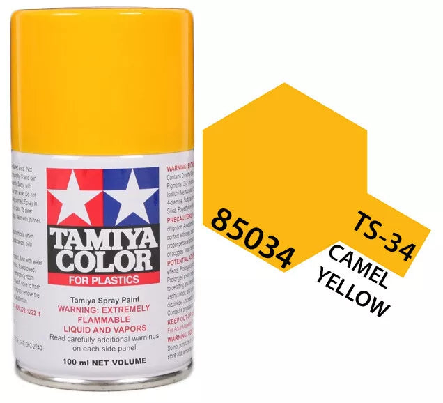 Tamiya TS-34 Camel Yellow Lacquer Spray Paint, 100ml product photo