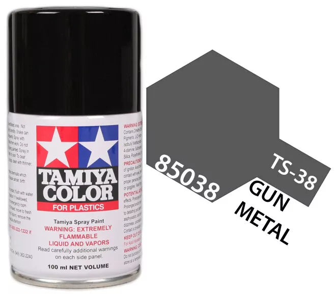 Tamiya TS-38 Gun Metal Lacquer Spray Paint, 100ml product photo