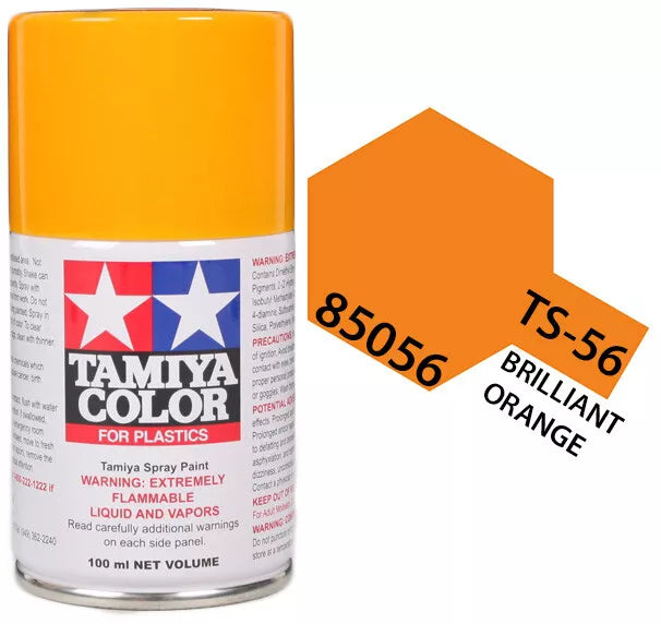 Tamiya TS-56 Brilliant Orange Lacquer Spray Paint, 100ml product photo