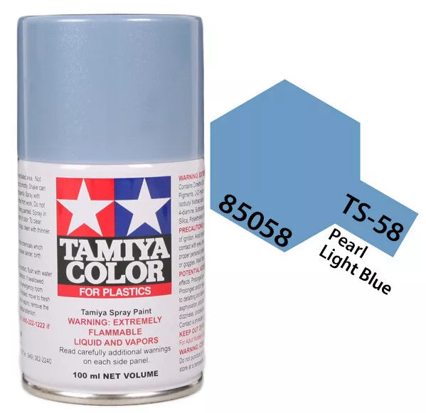 Tamiya TS-58 Light Pearl Blue Lacquer Spray Paint, 100ml product photo