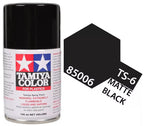 Tamiya TS-6 Matt Black Lacquer Spray Paint, 100ml product photo