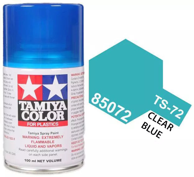 Tamiya TS-72 Clear Blue Lacquer Spray Paint, 100ml product photo