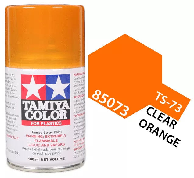 Tamiya TS-73 Clear Orange Lacquer Spray Paint, 100ml product photo