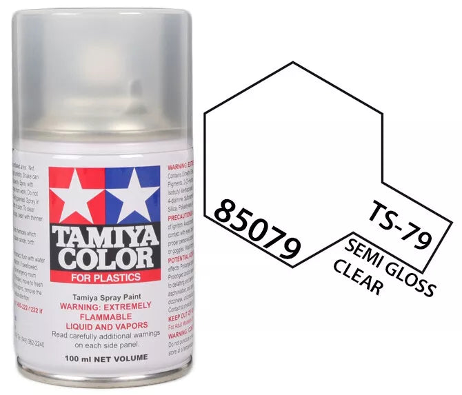 Tamiya TS-79 Semi Gloss Clear Lacquer Spray Paint, 100ml product photo