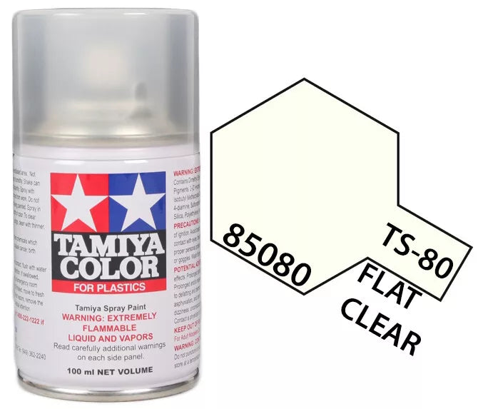 Tamiya TS-80 Flat Clear Lacquer Spray Paint, 100ml product photo