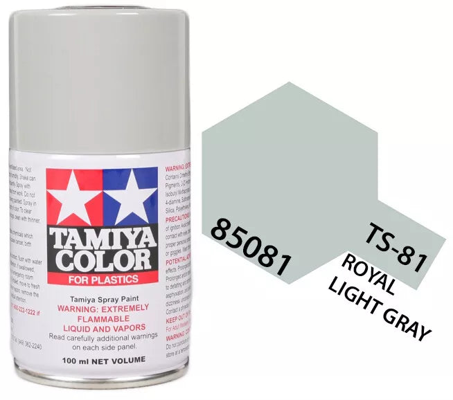 Tamiya TS-81 Royal Light Gray Lacquer Spray Paint, 100ml product photo