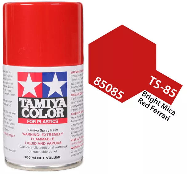 Tamiya TS-85 Bright Mica Red Lacquer Spray Paint, 100ml product photo