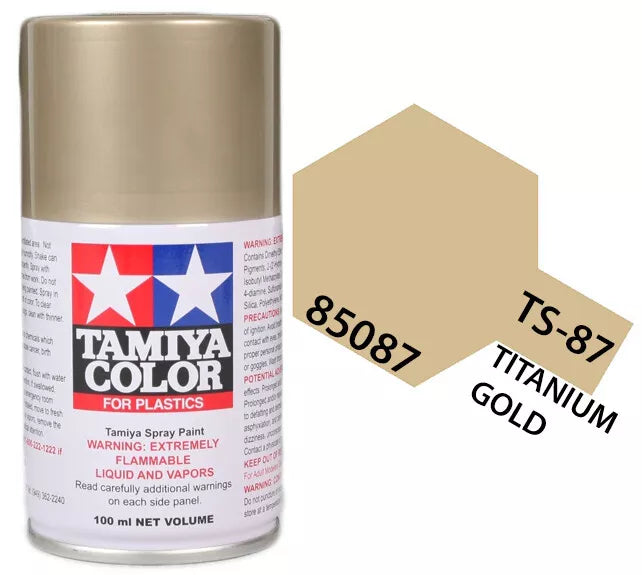 Tamiya TS-87 Titanium Gold Lacquer Spray Paint, 100ml product photo
