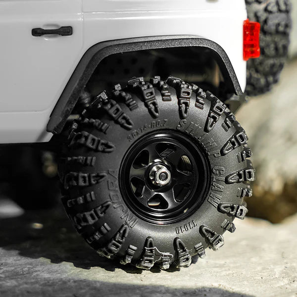 0.7" 6-Spoke Aluminum D18 Wheels (4) Black