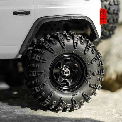 0.7" 6-Spoke Aluminum D18 Wheels (4) Black