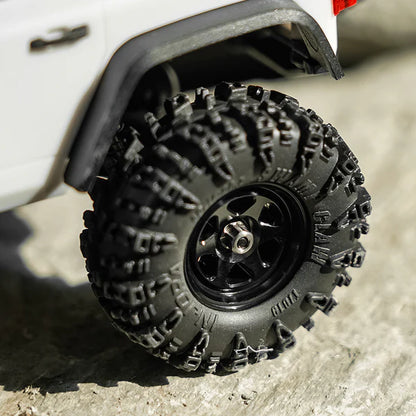 0.7" 6-Spoke Aluminum D18 Wheels (4) Black