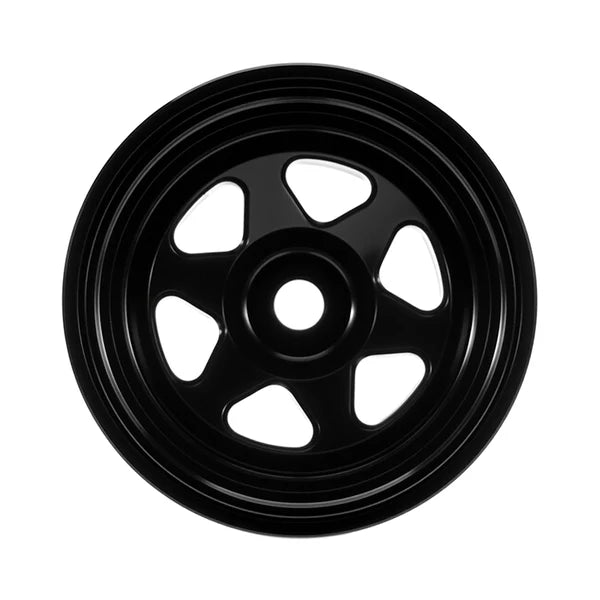 0.7" 6-Spoke Aluminum D18 Wheels (4) Black