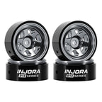 0.7" 6-Spoke Aluminum D18 Wheels (4) Titanium