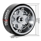 0.7" 6-Spoke Aluminum D18 Wheels (4) Titanium