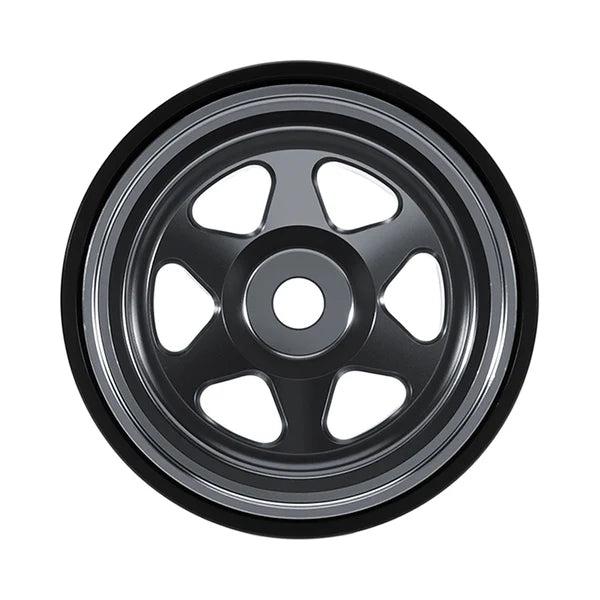 0.7" 6-Spoke Aluminum D18 Wheels (4) Titanium