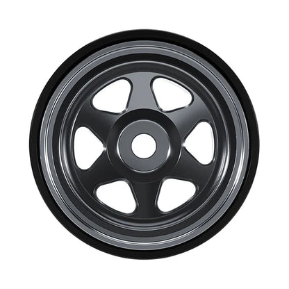 0.7" 6-Spoke Aluminum D18 Wheels (4) Titanium