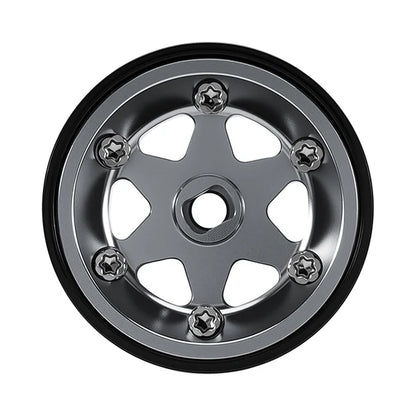 0.7" 6-Spoke Aluminum D18 Wheels (4) Titanium