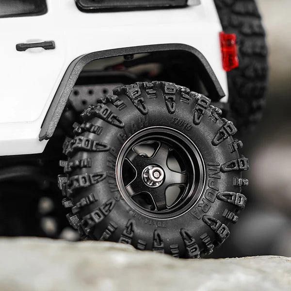 0.7" 5-Spoke Aluminum D18 Wheels (4) Black
