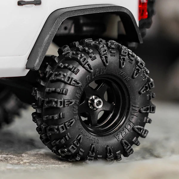 0.7" 5-Spoke Aluminum D18 Wheels (4) Black