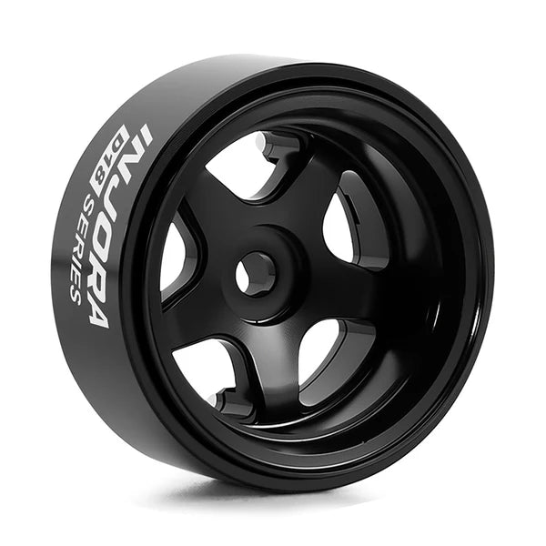0.7" 5-Spoke Aluminum D18 Wheels (4) Black