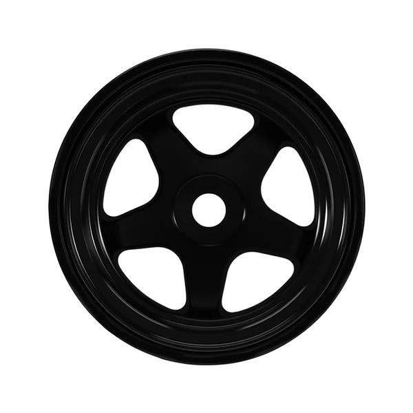 0.7" 5-Spoke Aluminum D18 Wheels (4) Black