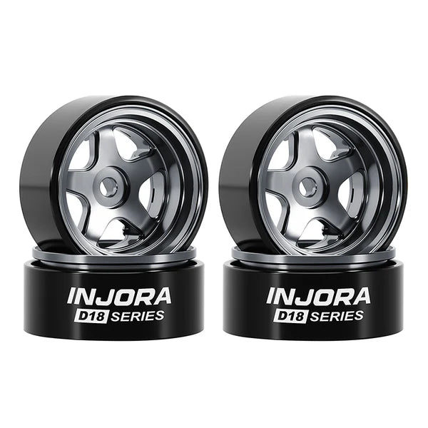 0.7" 5-Spoke Aluminum D18 Wheels (4) Titanium