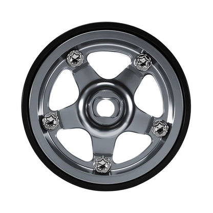 0.7" 5-Spoke Aluminum D18 Wheels (4) Titanium