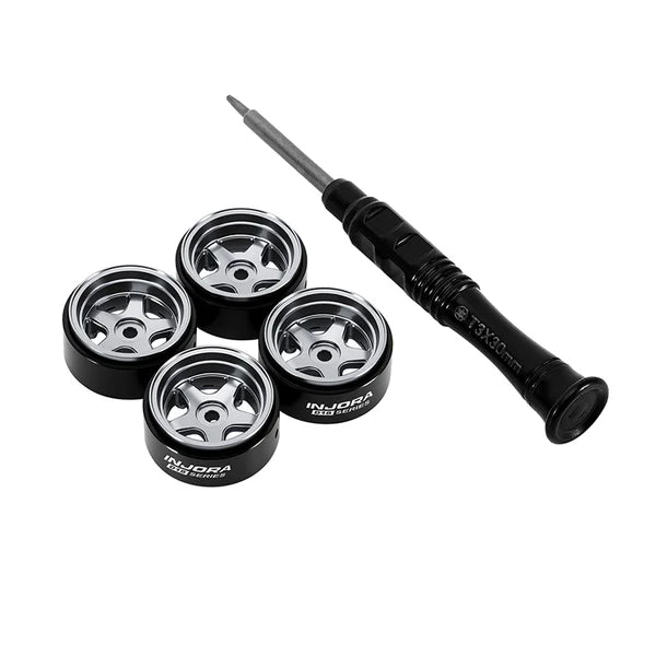 0.7" 5-Spoke Aluminum D18 Wheels (4) Titanium