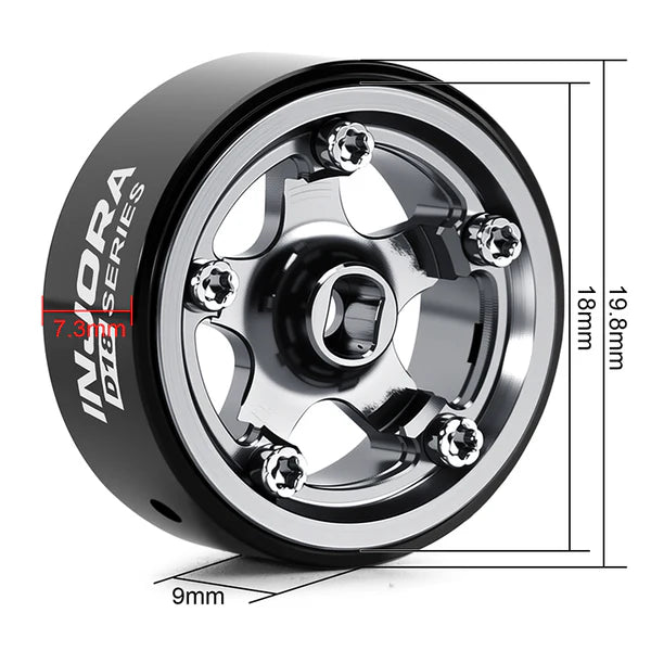 0.7" 5-Spoke Aluminum D18 Wheels (4) Titanium