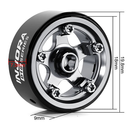 0.7" 5-Spoke Aluminum D18 Wheels (4) Titanium