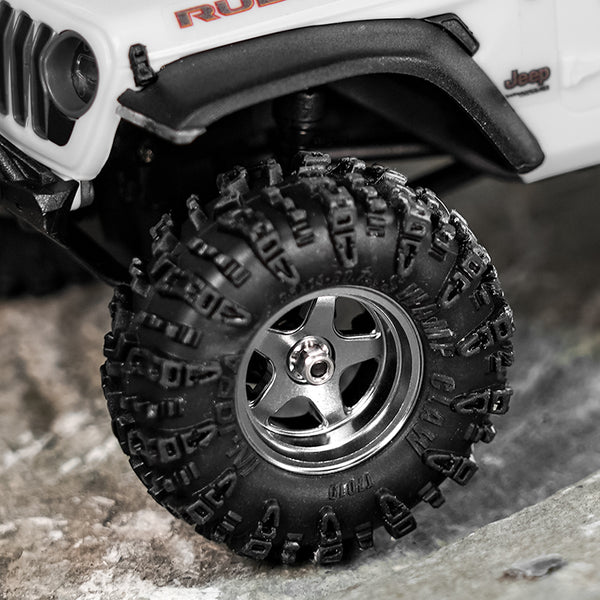 0.7" 5-Spoke Aluminum D18 Wheels (4) Titanium
