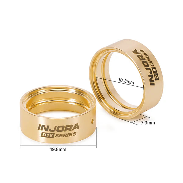 Brass Inner Clamp Rings 0.7" D18 Wheels (2)