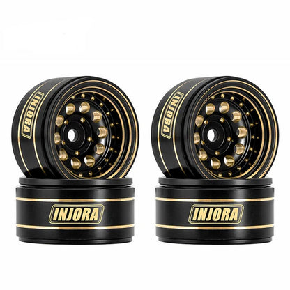 1.0" 39g Brass -2.65mm Offset Wheels Micro Crawlers: Black