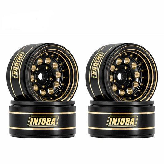 1.0" 39g Brass -2.65mm Offset Wheels Micro Crawlers: Black