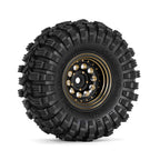 1.0" 58*24mm -2.65mm Offset Brass Wheel Set:  Black