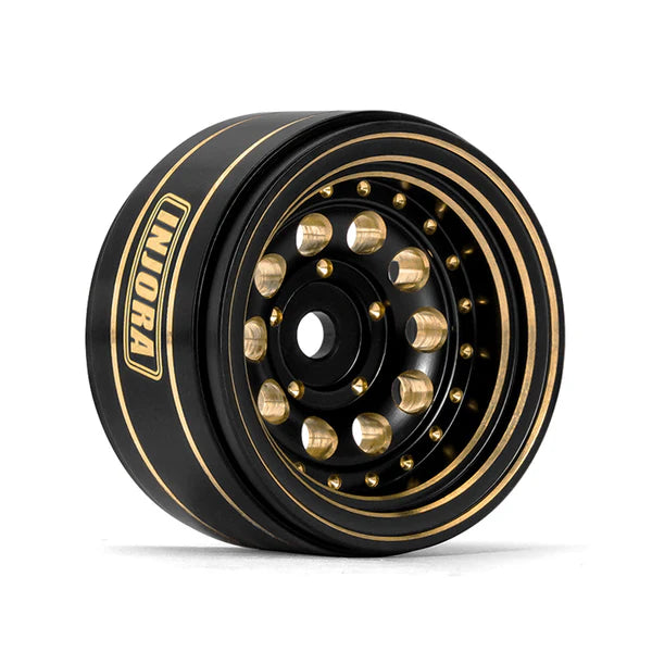 1.0" 39g Brass -2.65mm Offset Wheels Micro Crawlers: Black