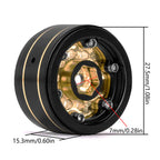 1.0" 39g Brass -2.65mm Offset Wheels Micro Crawlers: Black