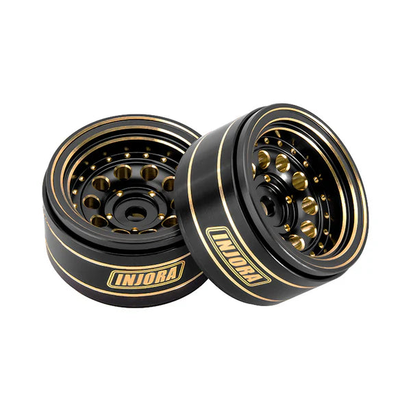 1.0" 39g Brass -2.65mm Offset Wheels Micro Crawlers: Black