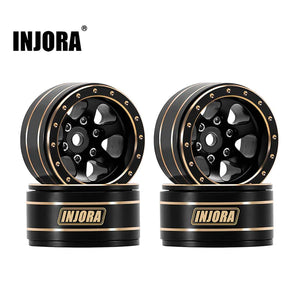 Injora 1.0" Brass -4.7mm Offset Wheels Micro Crawlers (NJYQW-1012BGD)