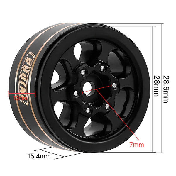 1.0" Brass -4.7mm Offset Wheels Micro Crawlers