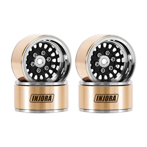 Injora 1.0" ModuWheel -4.4mm Offset Wheels Micro Crawlers: Black (YQW-MW1016BK)