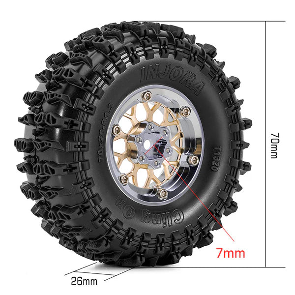 1.3" 70*26mm -4.05mm Offset ModuWheel Set Micro Crawlers