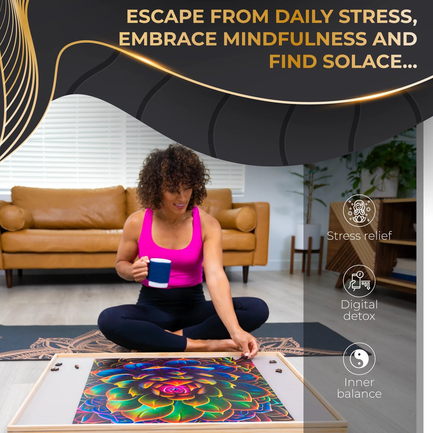 Simply Succulent Wooden Puzzle, 500 Pcs