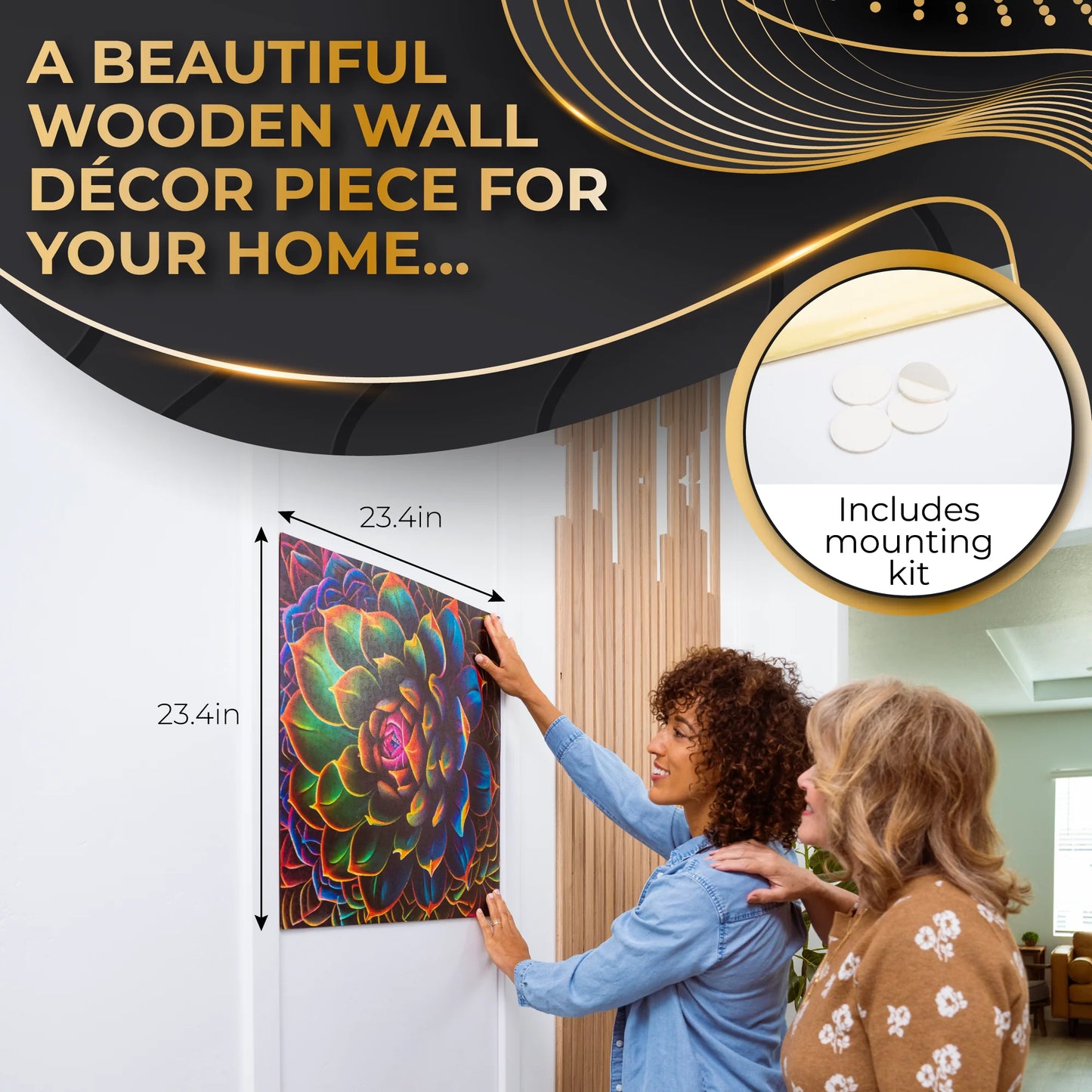 Simply Succulent Wooden Puzzle, 500 Pcs