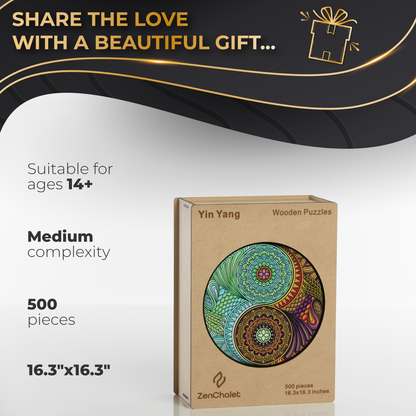 Yin Yang Wooden Puzzle, 200 Pcs