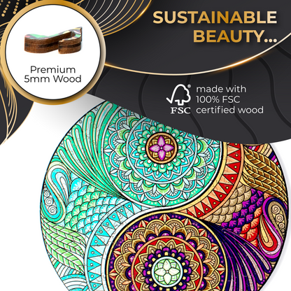 Yin Yang Wooden Puzzle, 200 Pcs